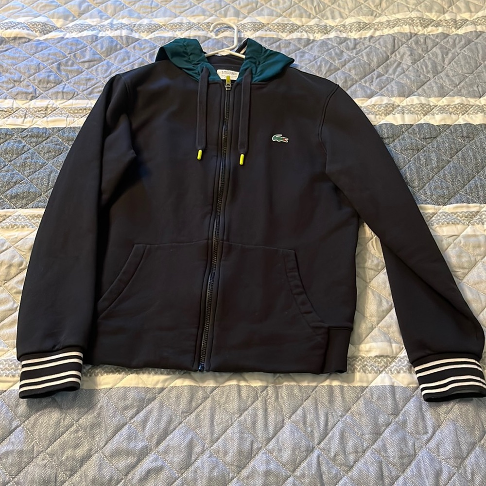 Lacoste sport  zip up hoodie size 4 medium